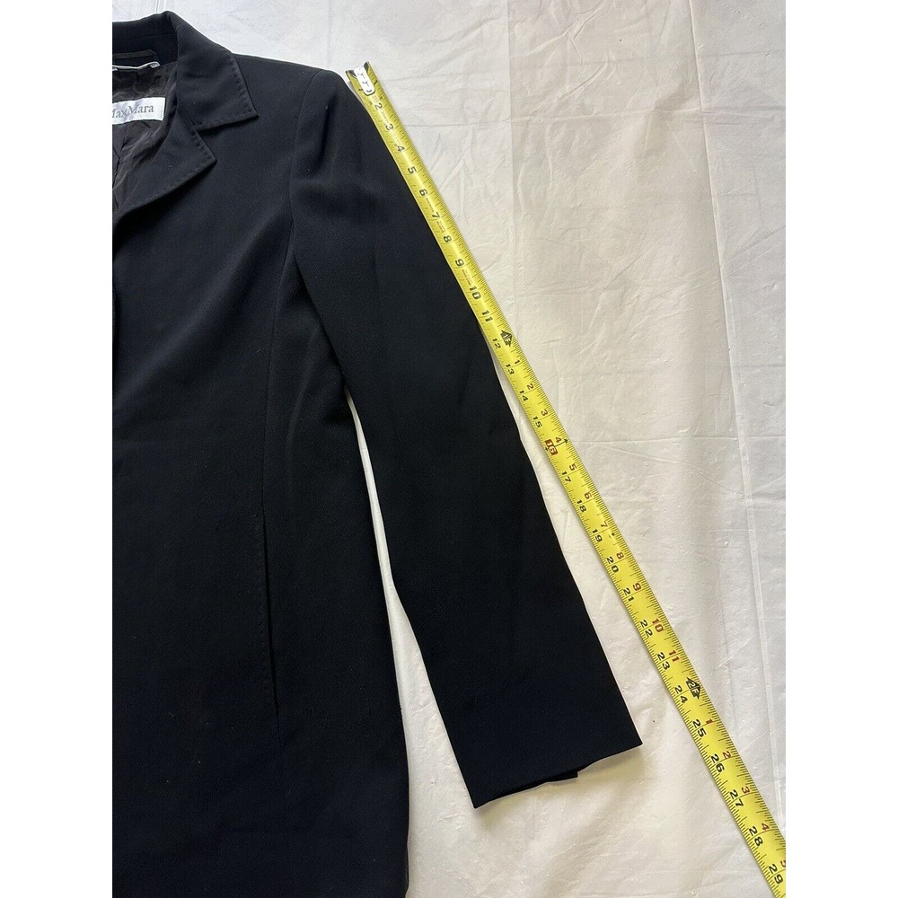 Max Mara Womens Collared Solid 2 Button Blazer Bl… - image 3